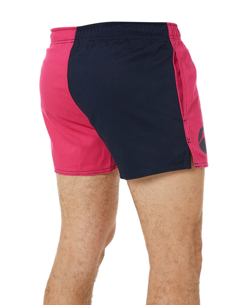 Cotton Harlequin Short - Fuschia/Navy - Image 5