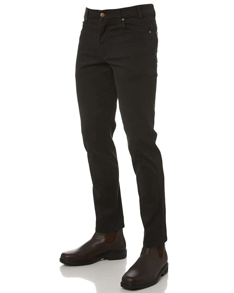 Cotton Stretch Jeans - Black - Image 3