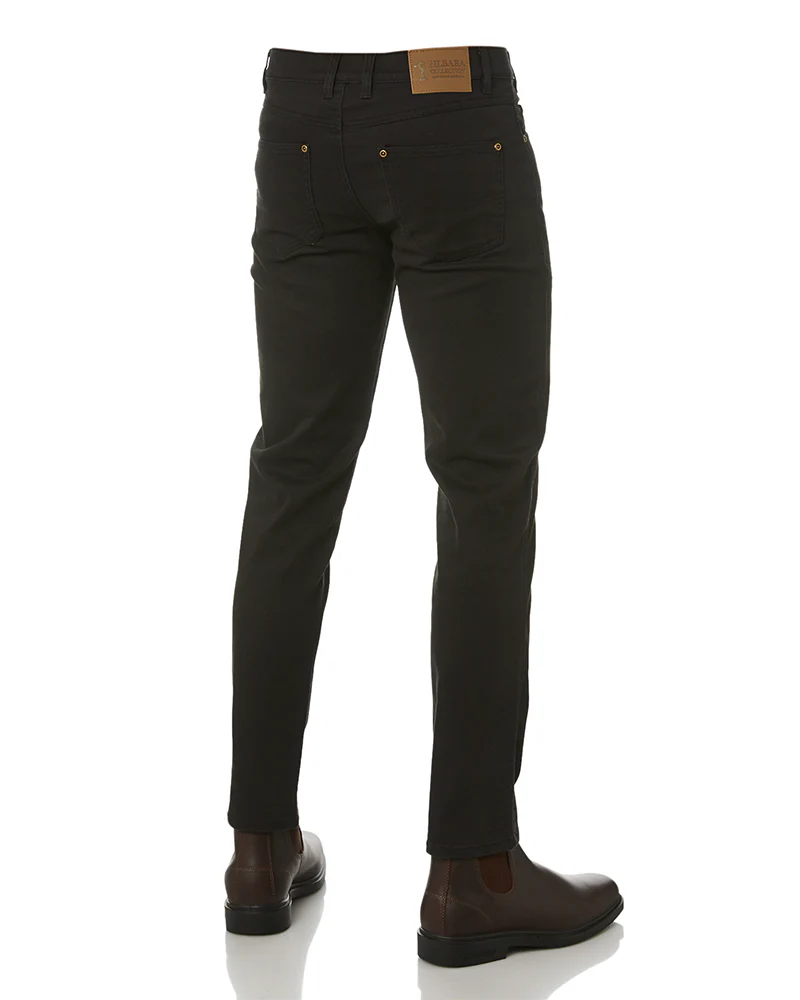 Cotton Stretch Jeans - Black - Image 5