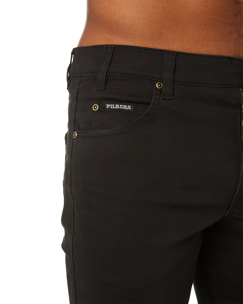 Cotton Stretch Jeans - Black - Image 6