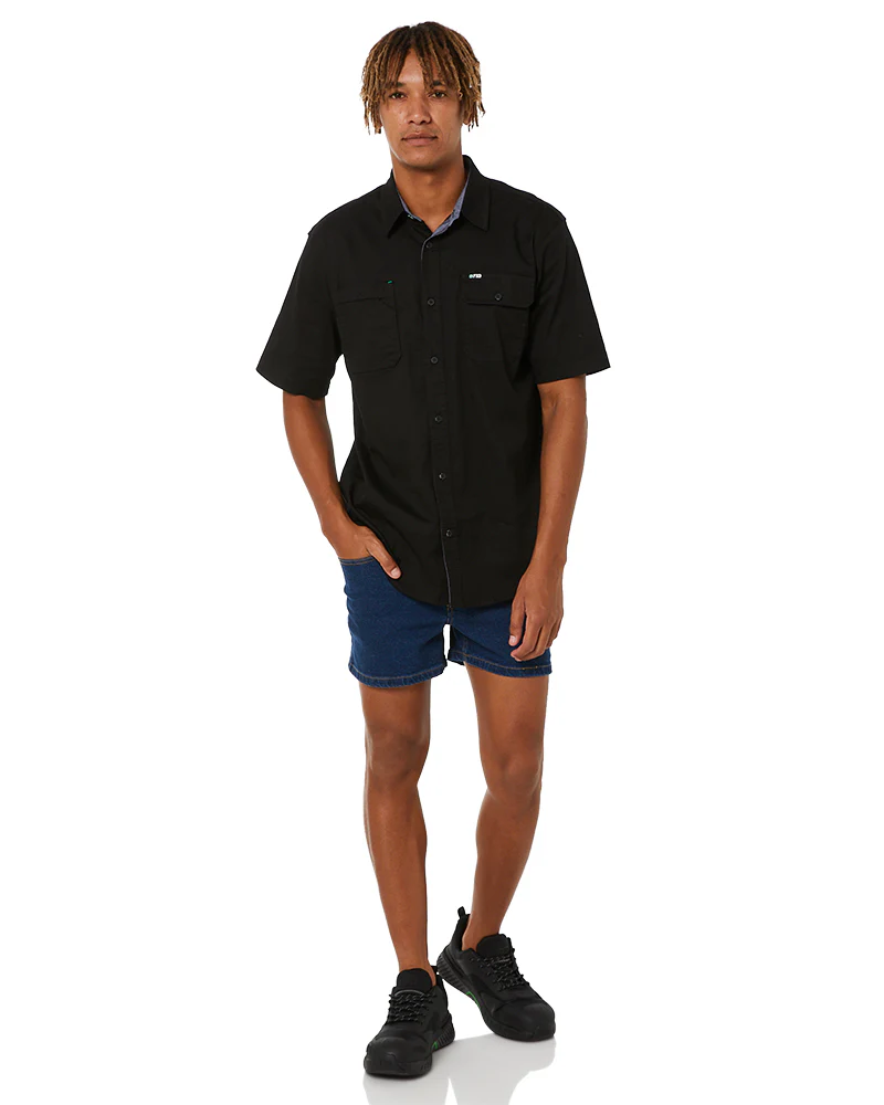 Denim Trucker Shorts - Denim - Image 2