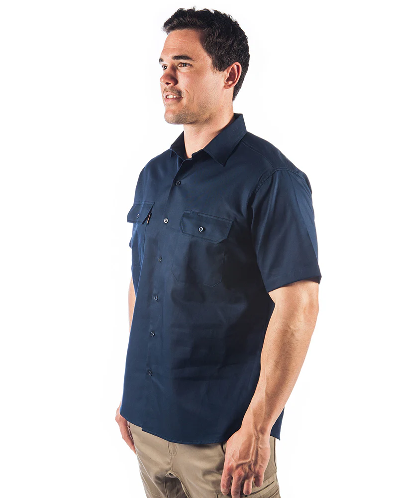 Cool-Breeze Work Shirt Short-Sleeve - Navy - Image 2