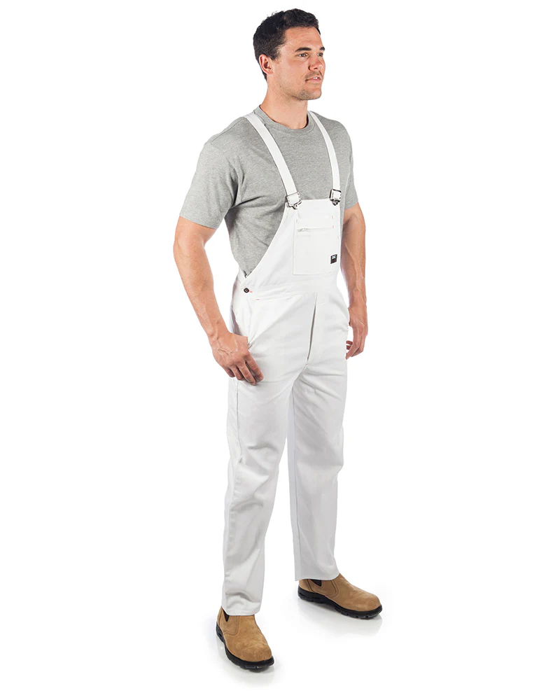 Cotton Drill Bib And Brace Overall - White - Image 4