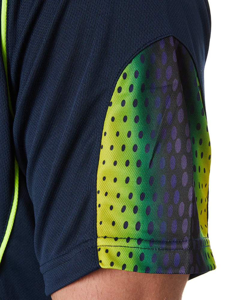 Galaxy Sublimated Polo - Navy/Yellow - Image 5