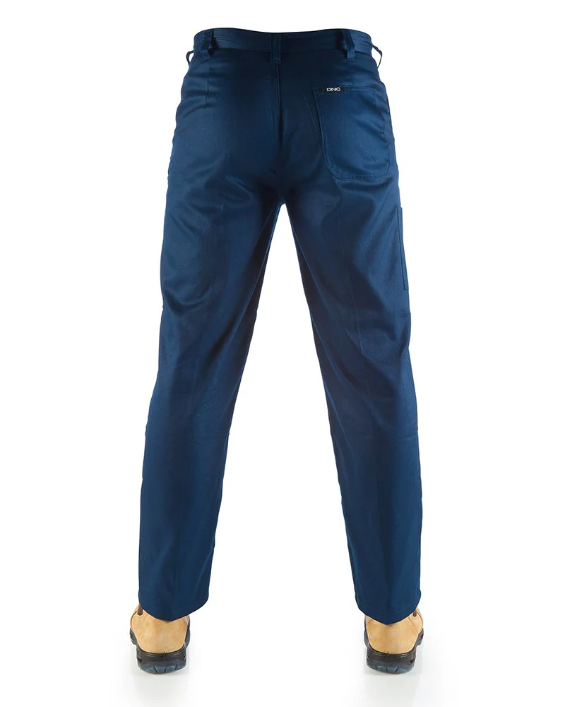 Lightweight Cotton Work Pants - Navy - Image 3