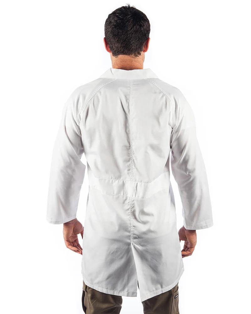 Polyester cotton dust coat (Lab Coat) - White - Image 3