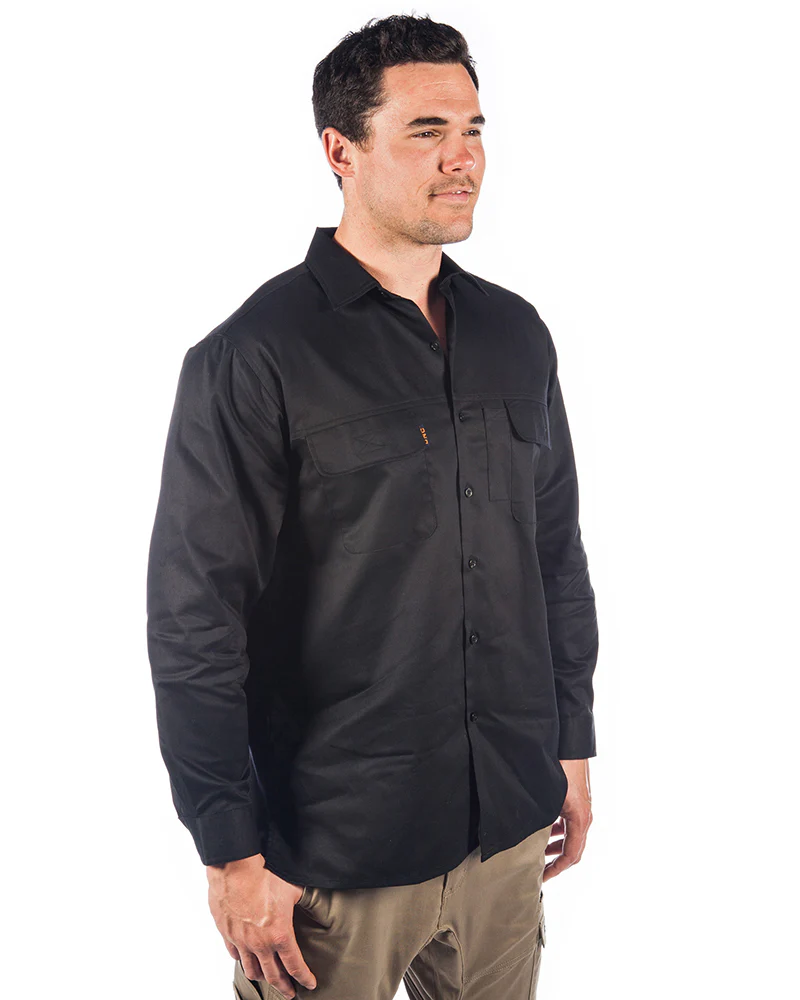 Three Way Cool Breeze Work Shirt Long Sleeve - Black - Image 4