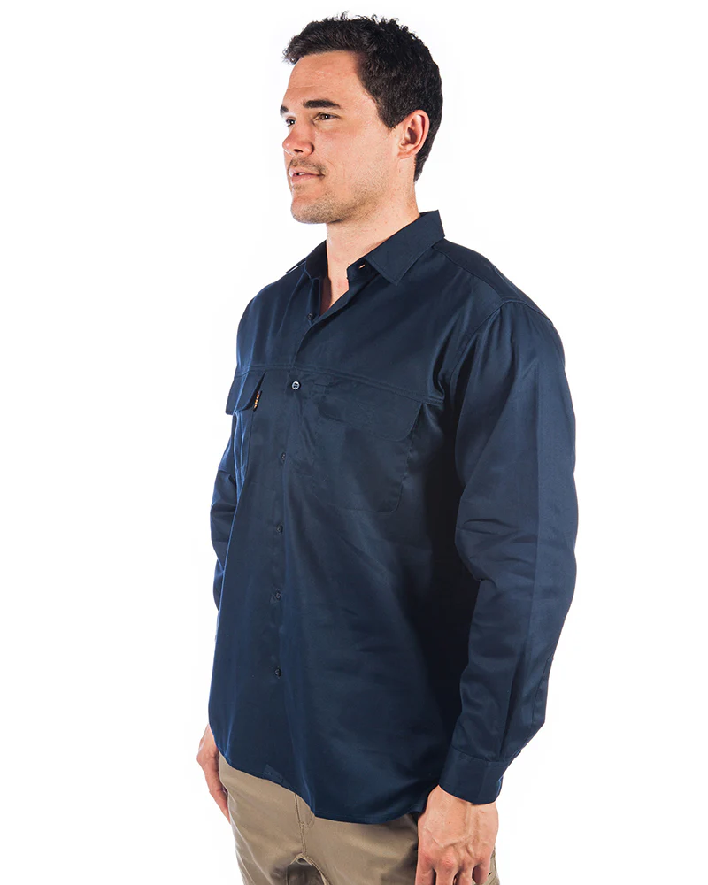 Three Way Cool Breeze Work Shirt Long Sleeve - Navy - Image 2