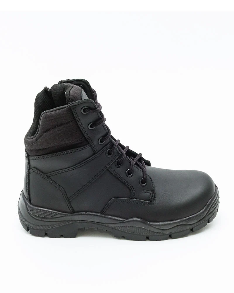 Enforcer Lace Up Zip Sided 150mm Boot - Black - Image 4
