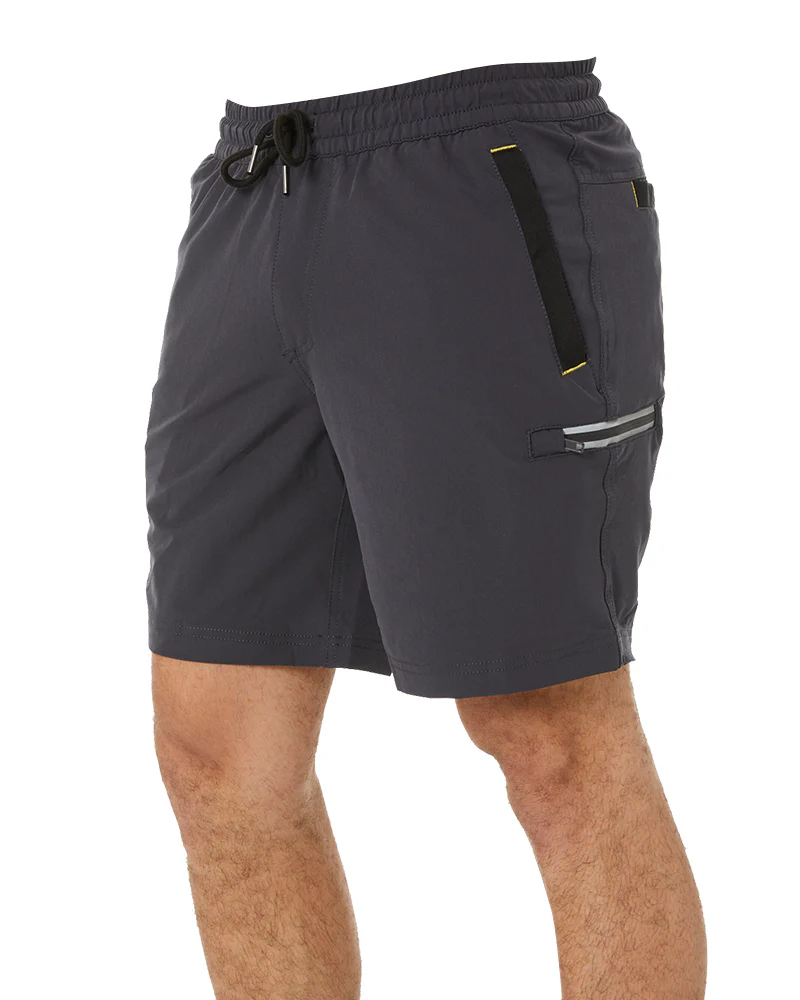 Flex and Move Tradie 4 Way Stretch Elastic Waist Cargo Short - Charcoal - Image 3