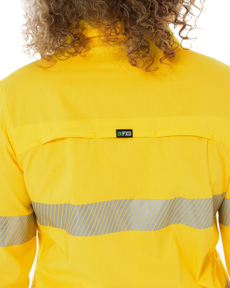 LSH-2WT Womens Long Sleeve Taped Shirt - Yellow - Image 5
