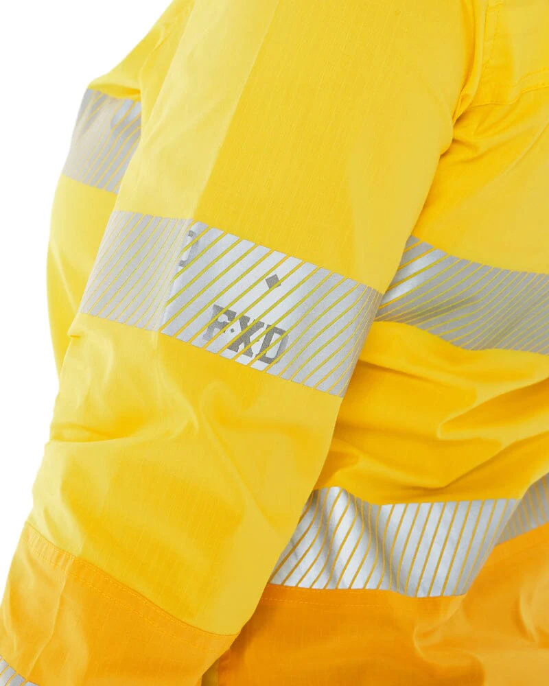 LSH-2WT Womens Long Sleeve Taped Shirt - Yellow - Image 7