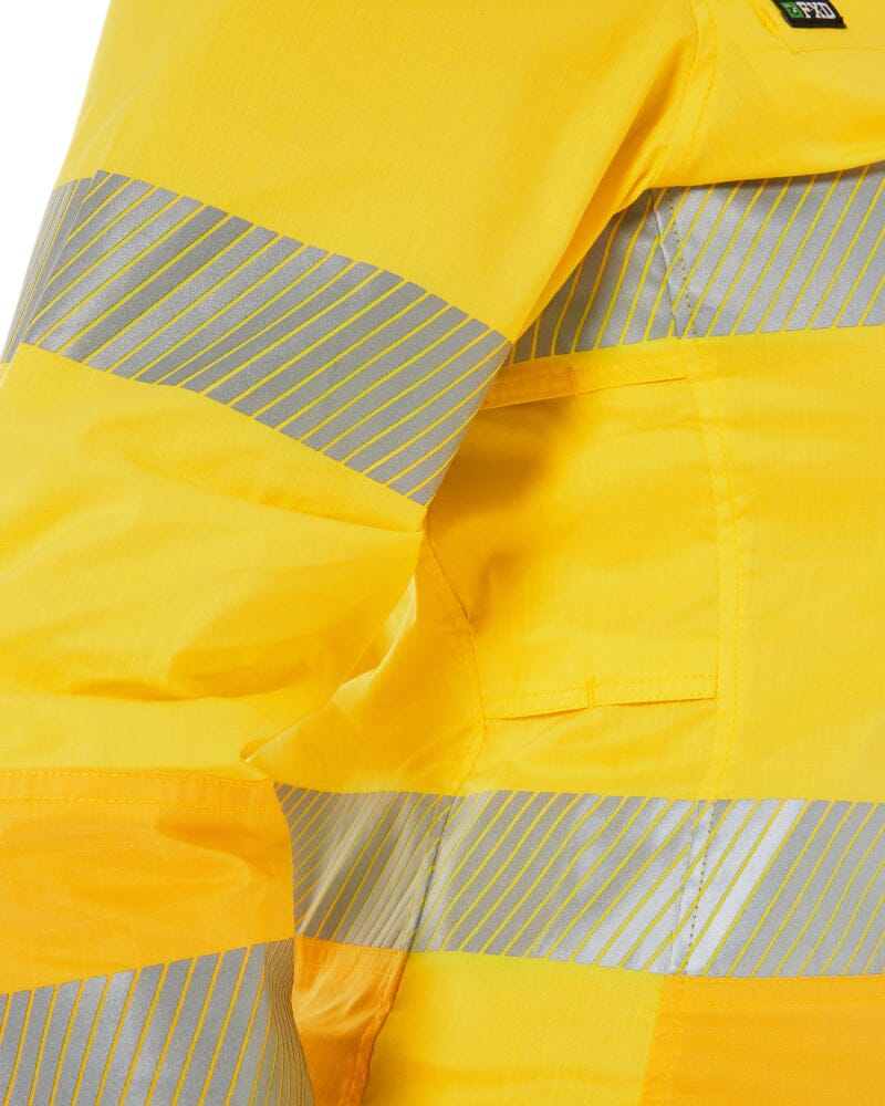 LSH-2WT Womens Long Sleeve Taped Shirt - Yellow - Image 8