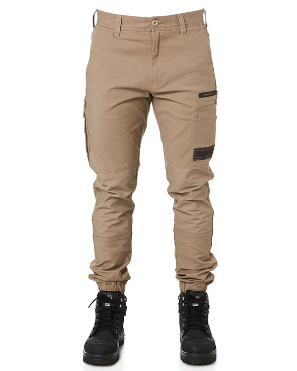 Tradies WP-4 Stretch Cuffed Work Pants 2 Value Pack - Black/Khaki - Image 3