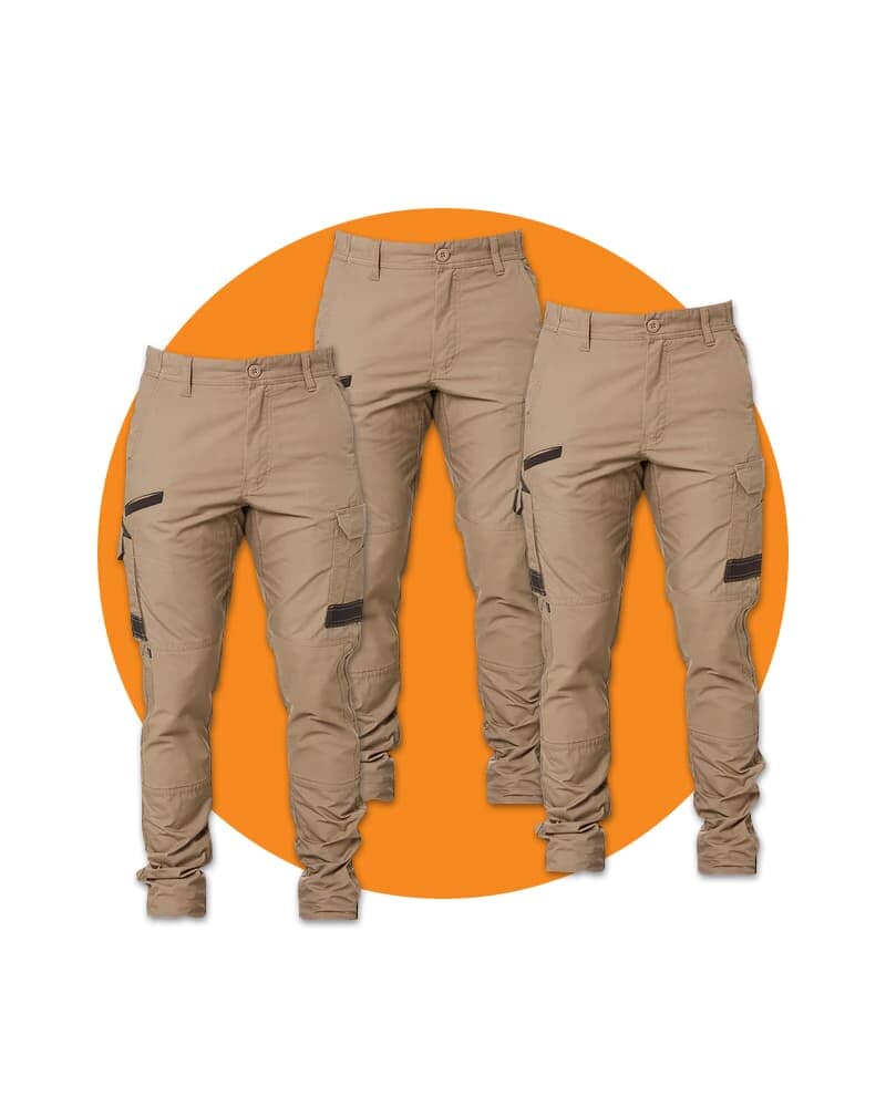 Tradies WP-5 Lightweight Work Pants Value Pack - Khaki