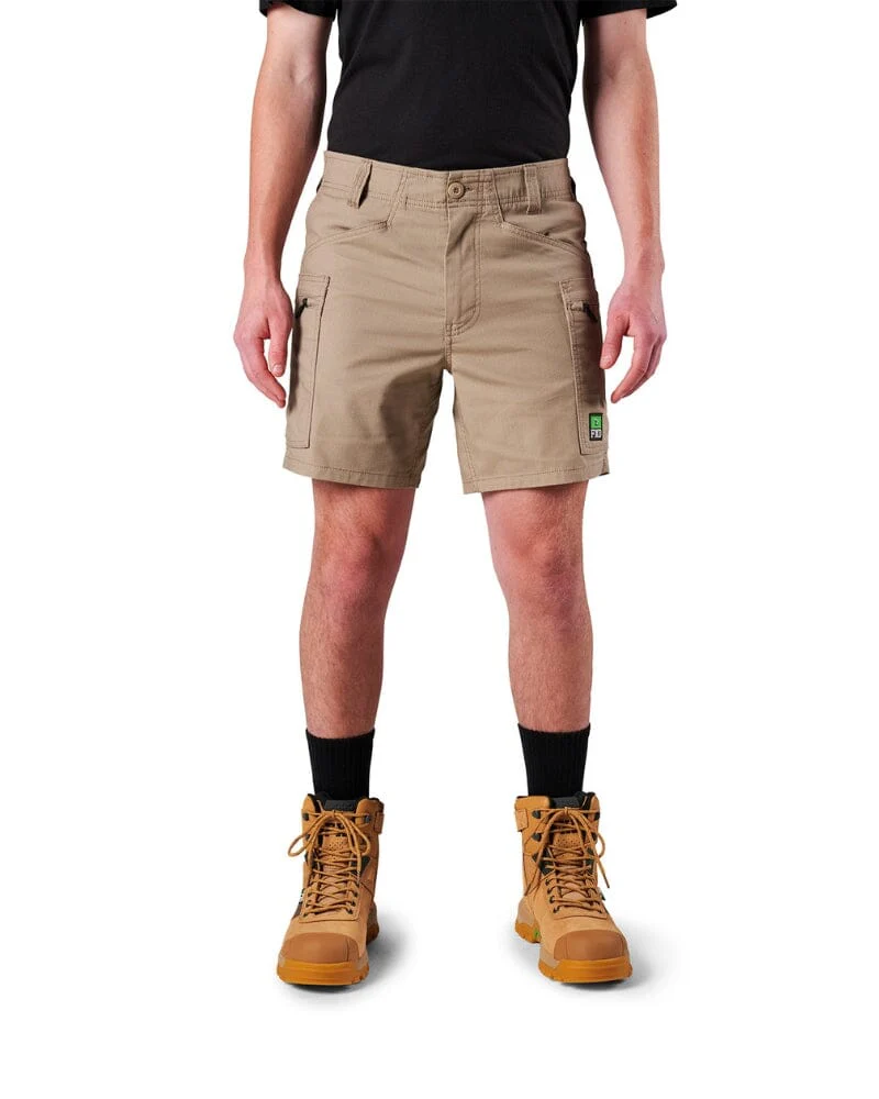 Tradies WS-6 Comfort Waist Stretch Cargo Short 2 Value Pack - Khaki/Khaki - Image 2
