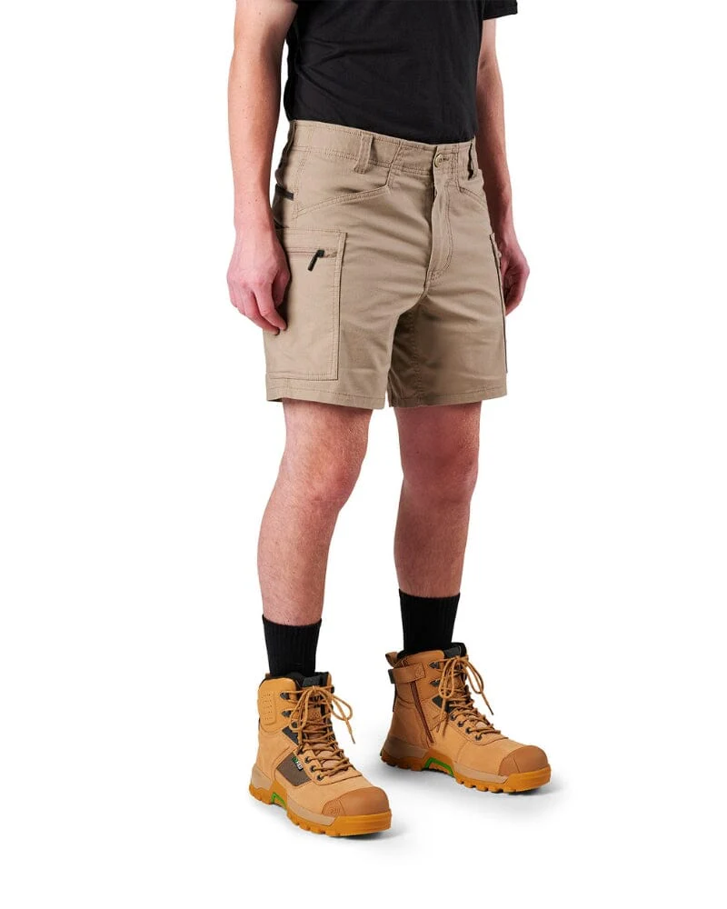 Tradies WS-6 Comfort Waist Stretch Cargo Short 2 Value Pack - Khaki/Khaki - Image 5