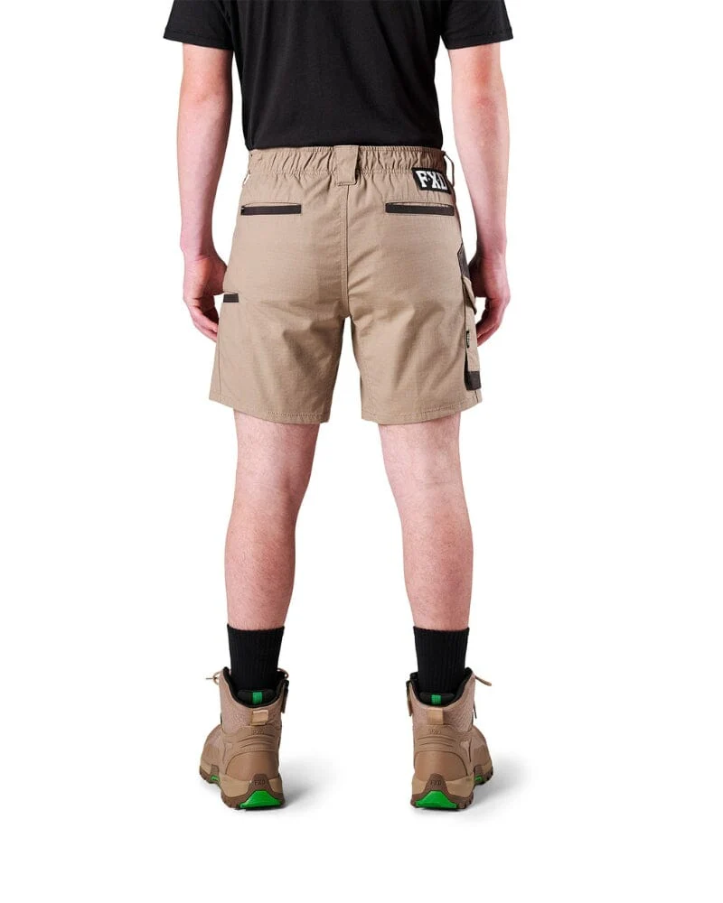 Tradies WS-7 Elastic Waist Stretch Utility Short 2 Value Pack - Khaki/Khaki - Image 3