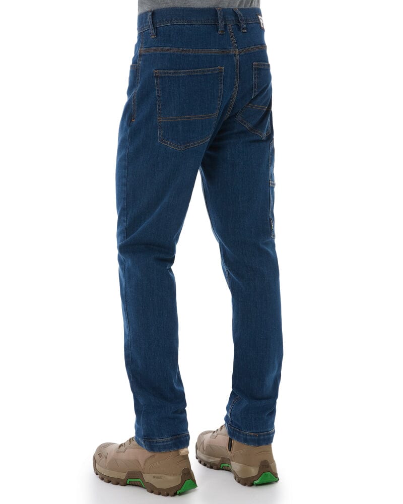 WD-4 Coolmax Stretch Denim Straight Fit Jeans - Mid Blue - Image 4