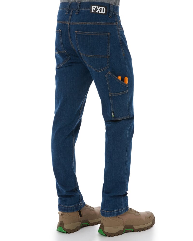 WD-4 Coolmax Stretch Denim Straight Fit Jeans - Mid Blue - Image 5