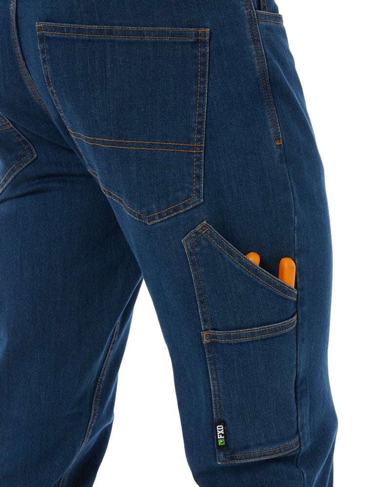 WD-4 Coolmax Stretch Denim Straight Fit Jeans - Mid Blue - Image 6