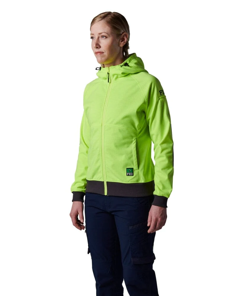 WF-3W Womens Hi Vis Zip Hoodie - Yellow - Image 2