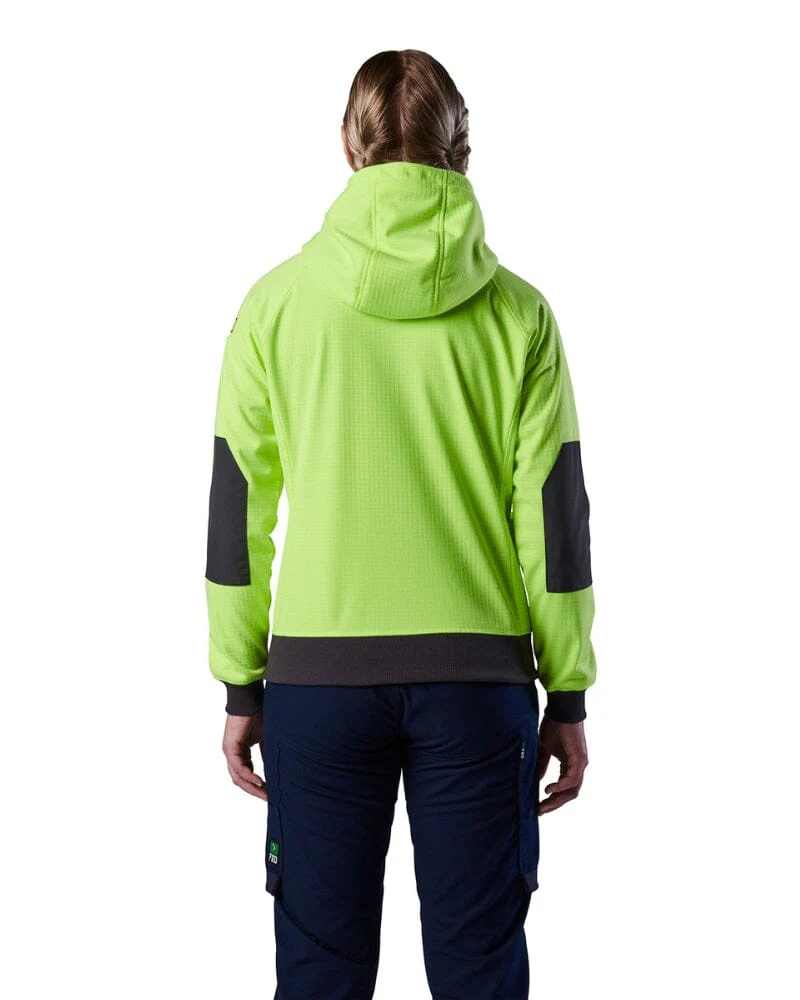 WF-3W Womens Hi Vis Zip Hoodie - Yellow - Image 3
