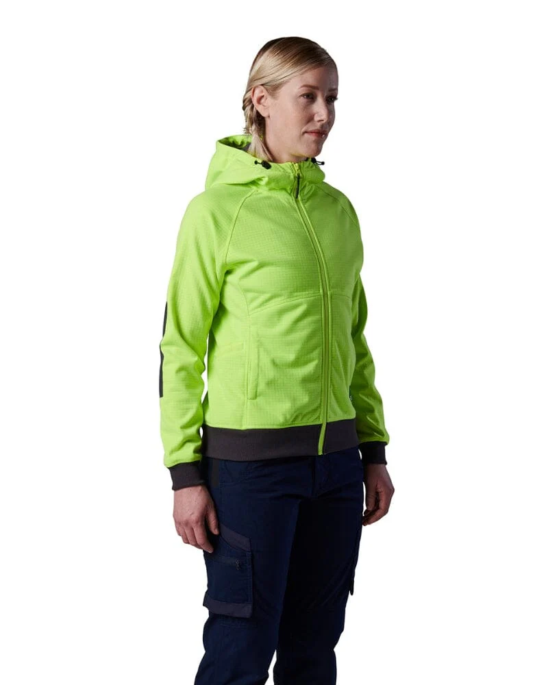 WF-3W Womens Hi Vis Zip Hoodie - Yellow - Image 4