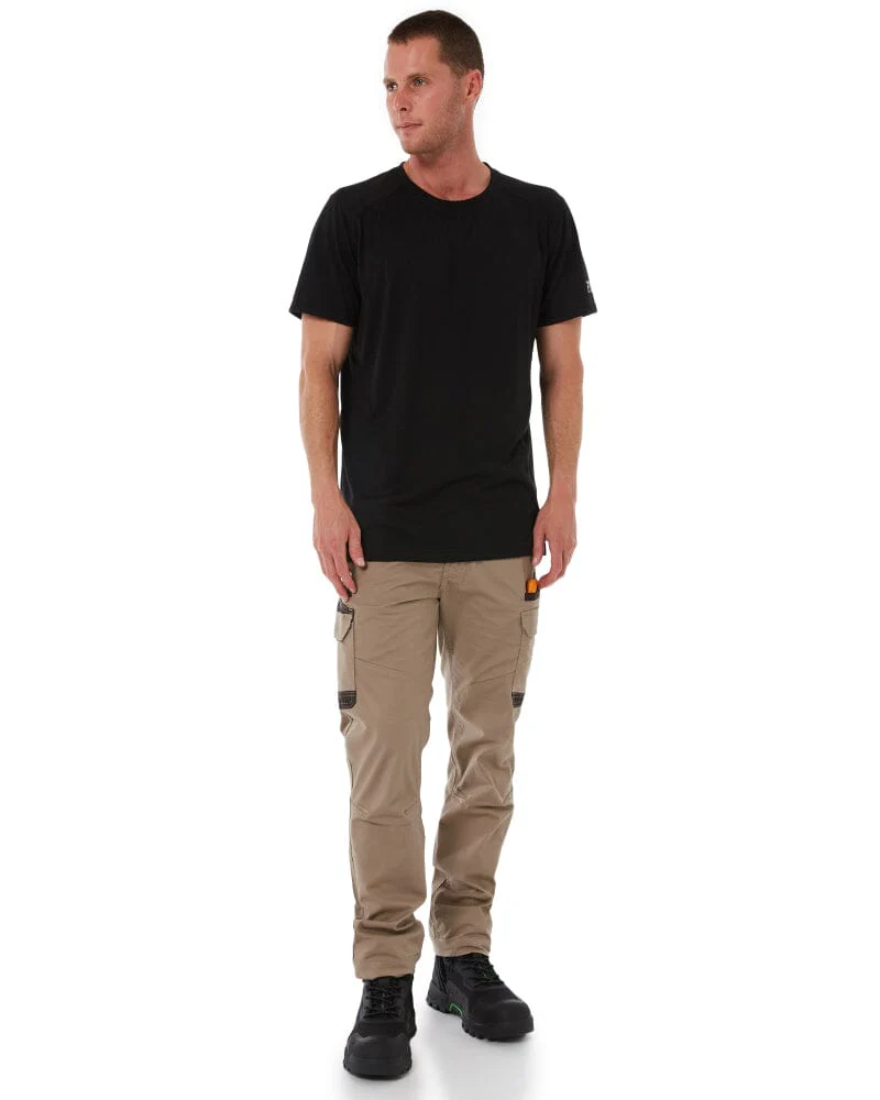 WP-12 Elastic Waist Stretch Ripstop Work Pant - Khaki - Image 2