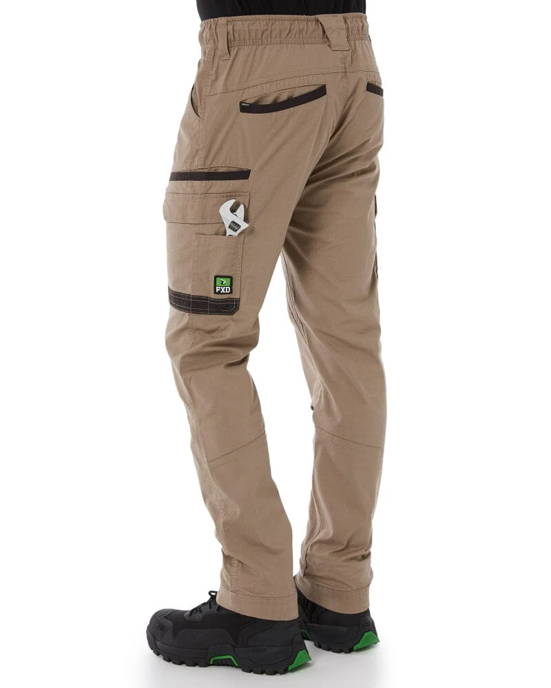 WP-12C Cuffed Elastic Waist Stretch Ripstop Work Pant - Khaki - Image 4