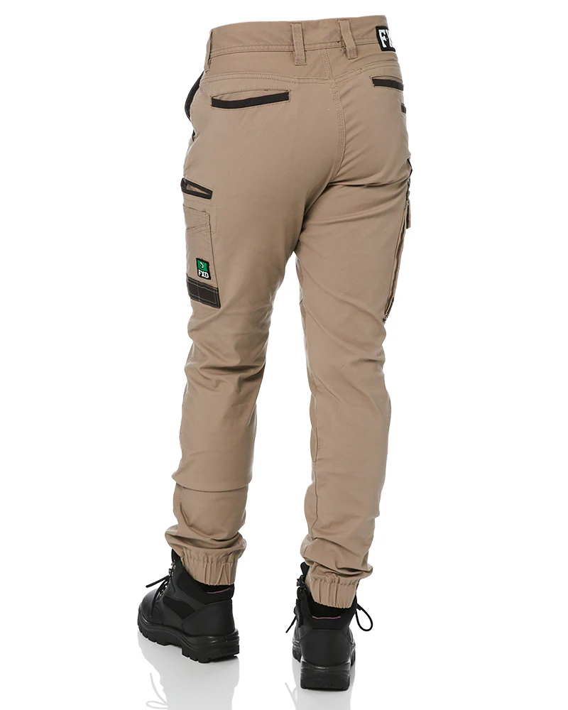 WP-4W Ladies Stretch Cuffed Work Pants - Khaki - Image 4