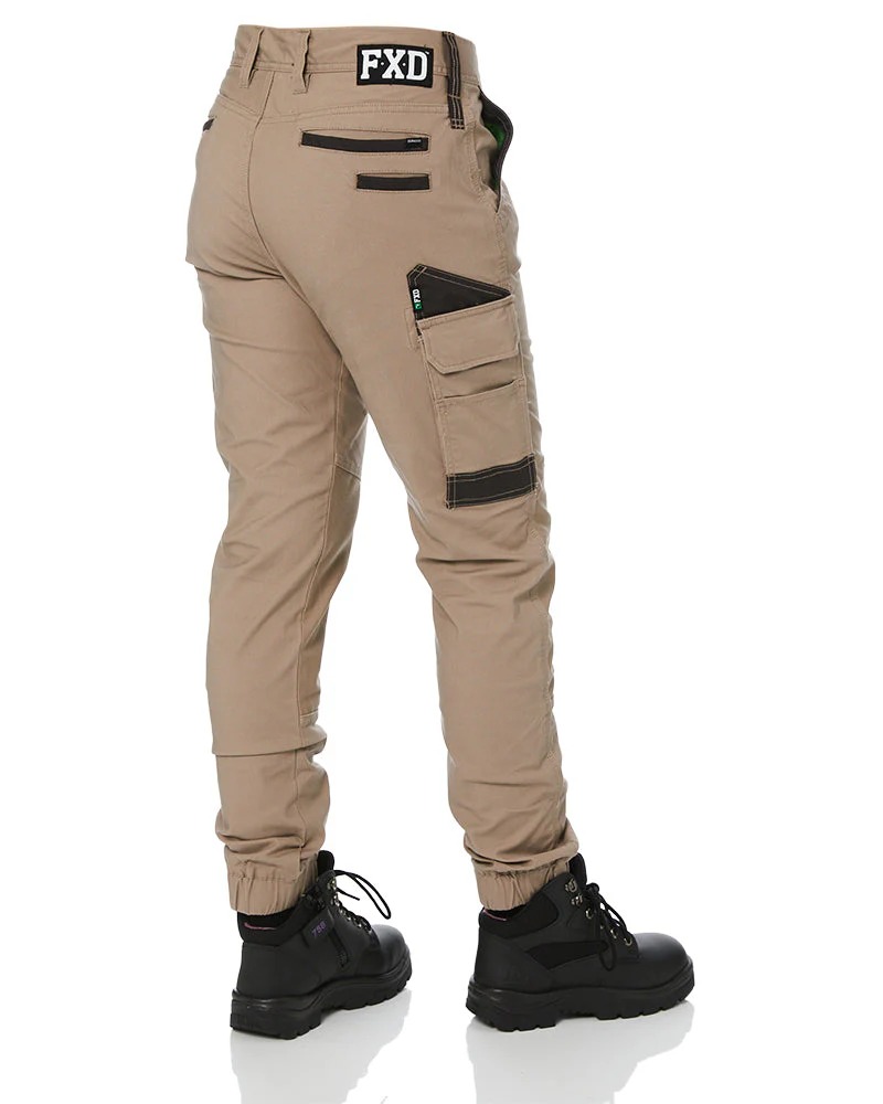 WP-4W Ladies Stretch Cuffed Work Pants - Khaki - Image 5
