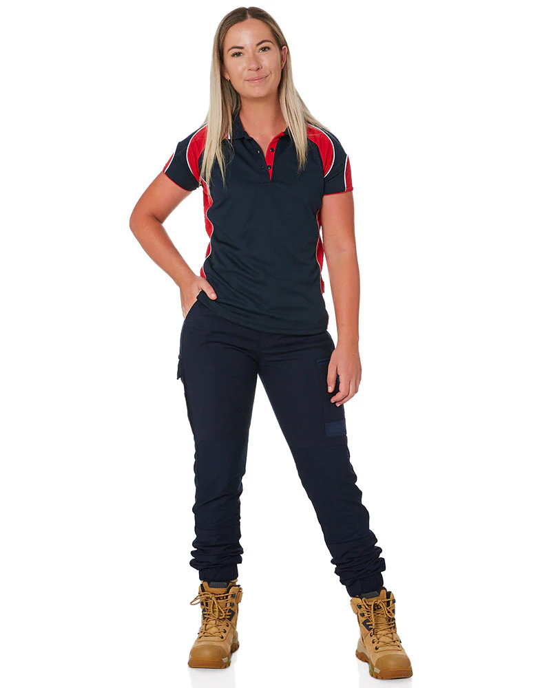 WP-4W Ladies Stretch Cuffed Work Pants - Navy - Image 2