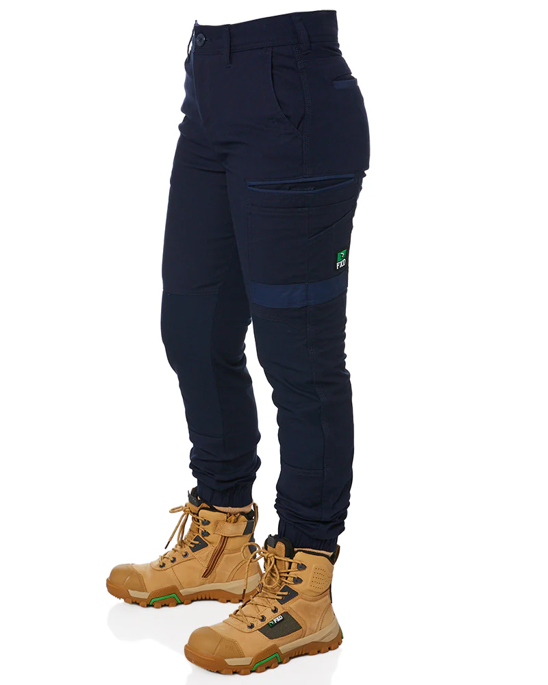 WP-4W Ladies Stretch Cuffed Work Pants - Navy - Image 3
