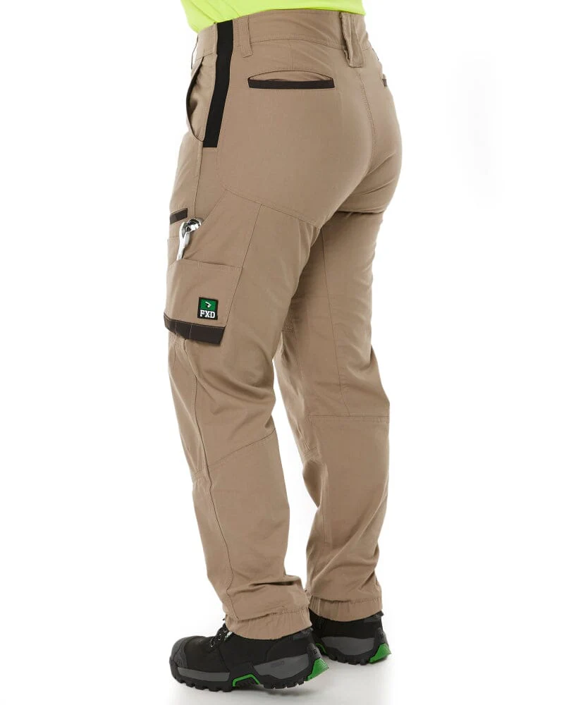 WP-8W Womens Cuffed Stretch Ripstop Work Pant - Khaki - Image 4