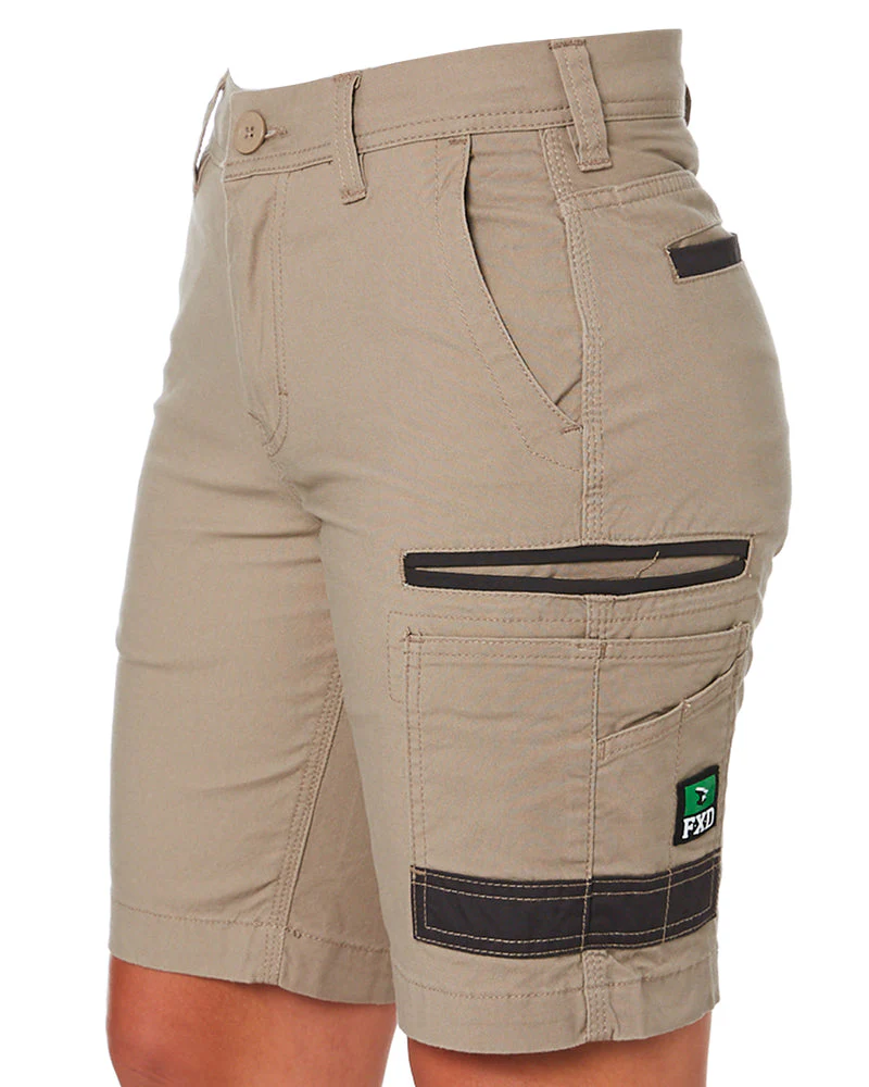 WS-3W Ladies Stretch Work Shorts - Khaki - Image 3