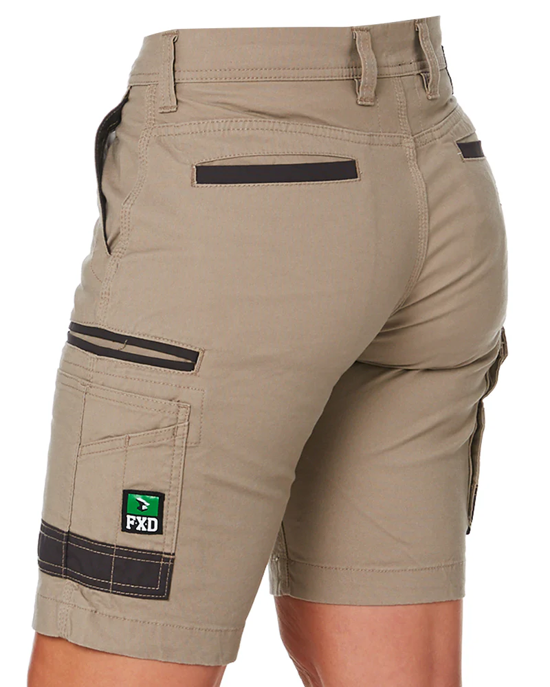WS-3W Ladies Stretch Work Shorts - Khaki - Image 4