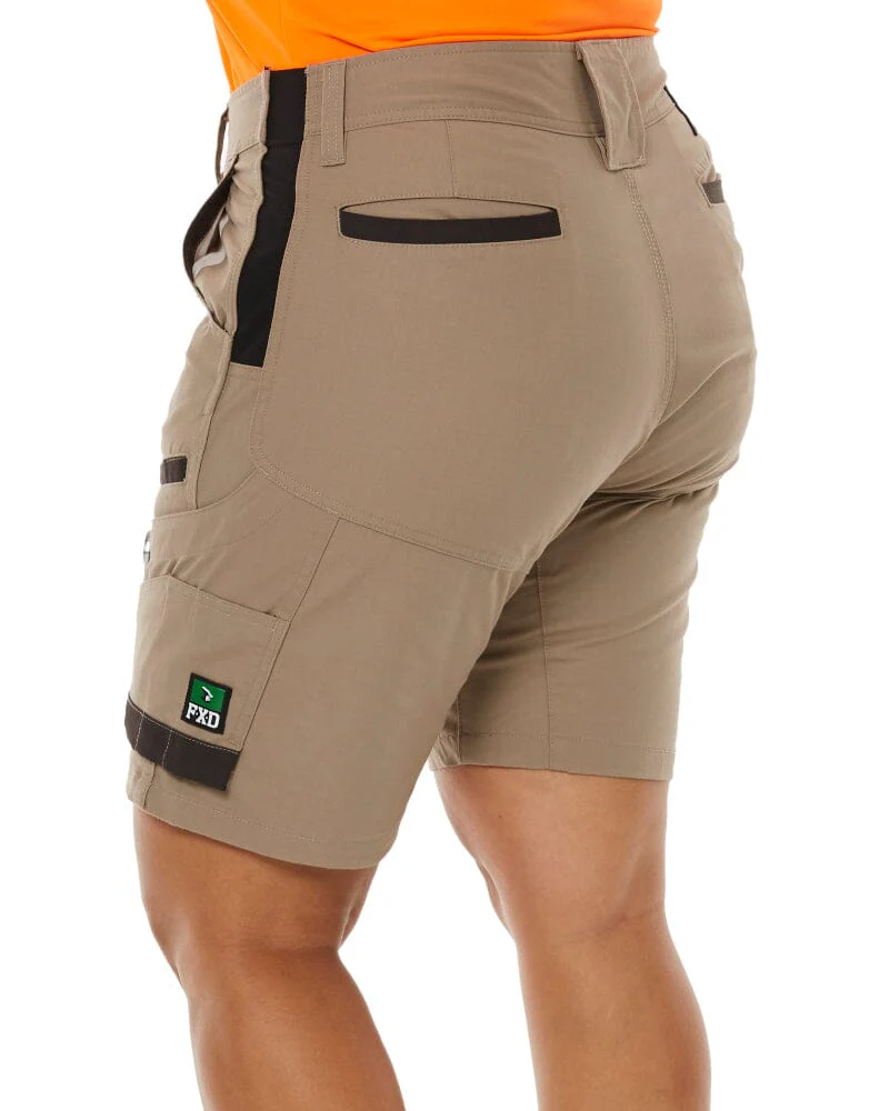 WS-5W Womens Stretch Ripstop Work Short - Khaki - Image 4