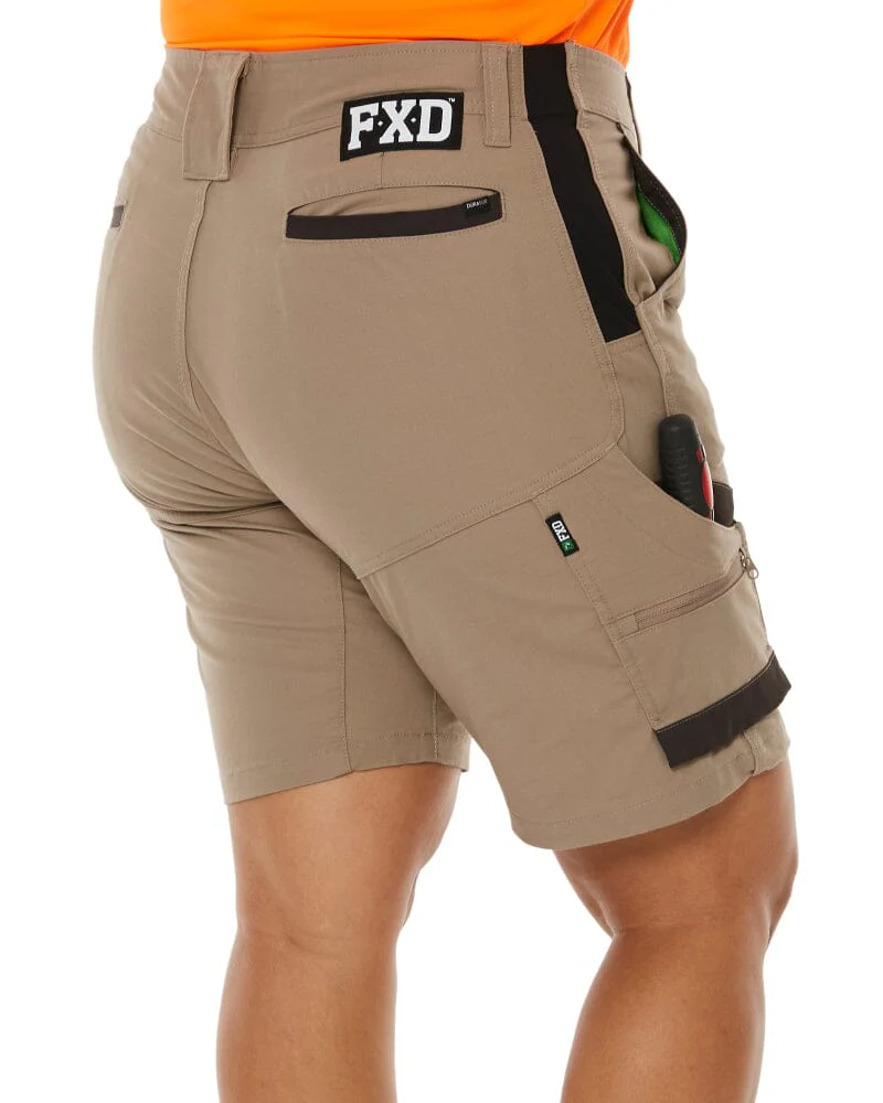 WS-5W Womens Stretch Ripstop Work Short - Khaki - Image 5