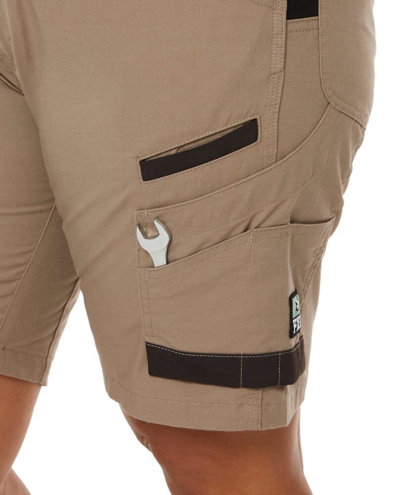 WS-5W Womens Stretch Ripstop Work Short - Khaki - Image 7