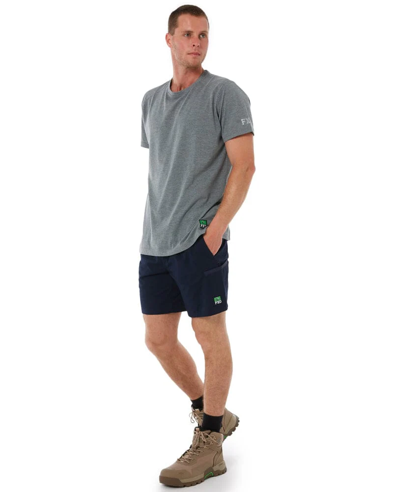 WS-7 Elastic Waist Stretch Utility Short - Navy - Image 2