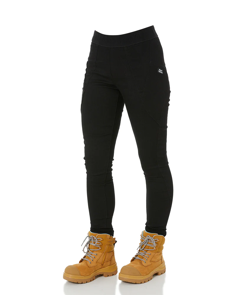 Womens Gladiator Jeggings - Black - Image 3