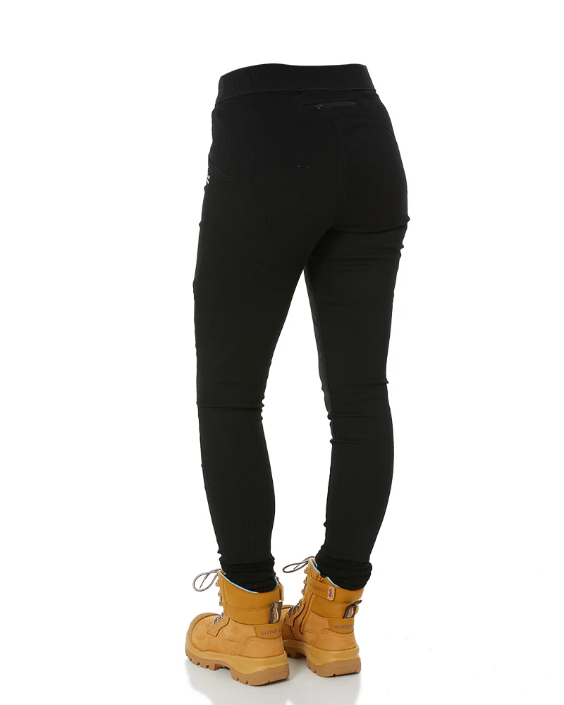Womens Gladiator Jeggings - Black - Image 4