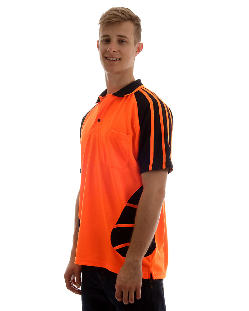 Hi Vis Spider Short Sleeve Shirt - Orange/Black - Image 2