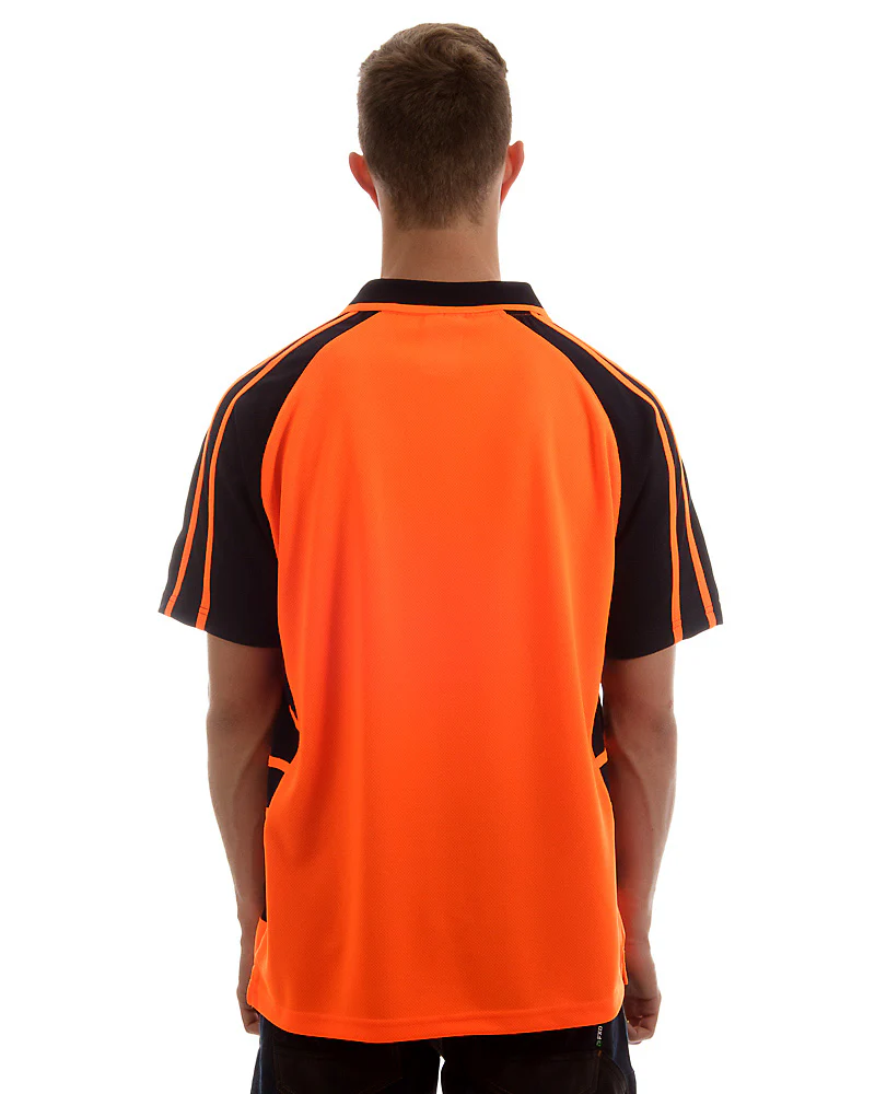 Hi Vis Spider Short Sleeve Shirt - Orange/Black - Image 3