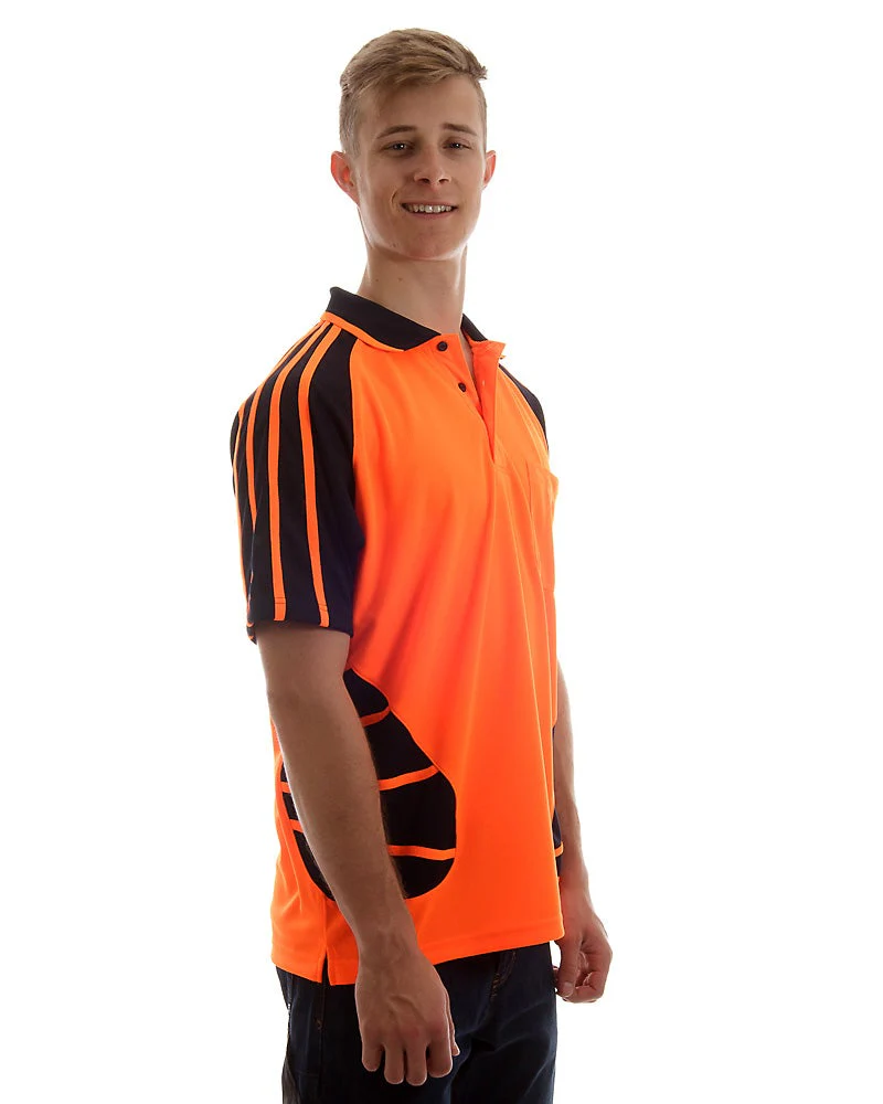 Hi Vis Spider Short Sleeve Shirt - Orange/Black - Image 4