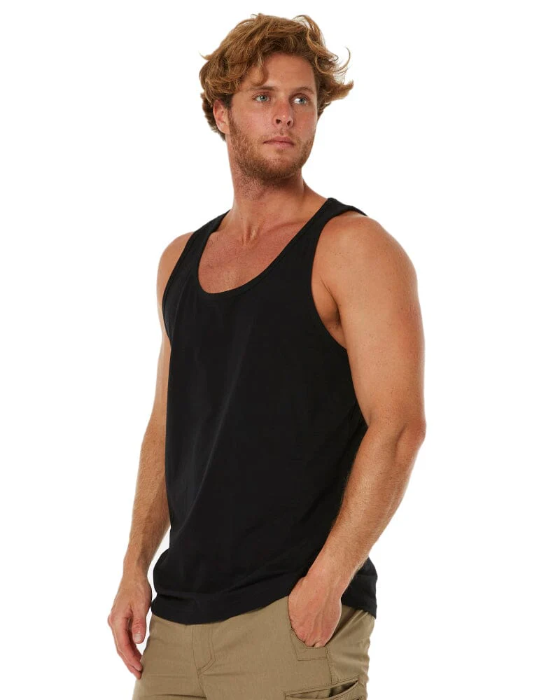 Classic Fit Singlet - Black - Image 3