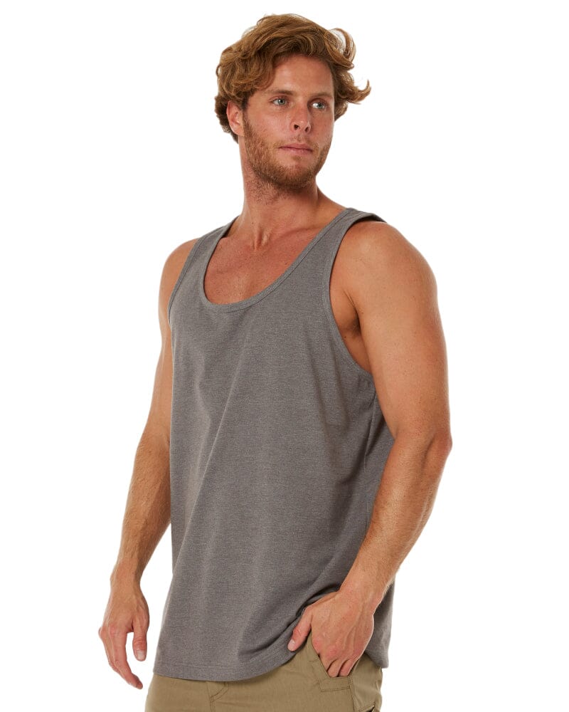 Classic Fit Singlet - Grey Marle - Image 3