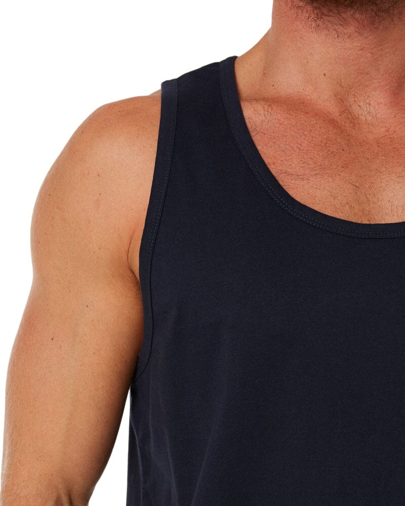 Classic Fit Singlet - Navy - Image 5