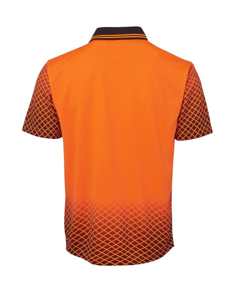 Hi Vis Net Sub Polo - Orange/Black - Image 3